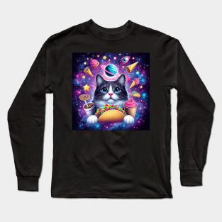 Sweet dreams of cat girl Long Sleeve T-Shirt